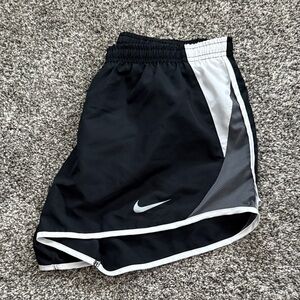Nike Women's Tempo Dri-FIT Running Shorts Black White Gray Size Medium